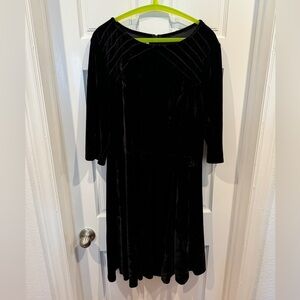 Unique Vintage Velvet Black Dress - perfect holiday dress!